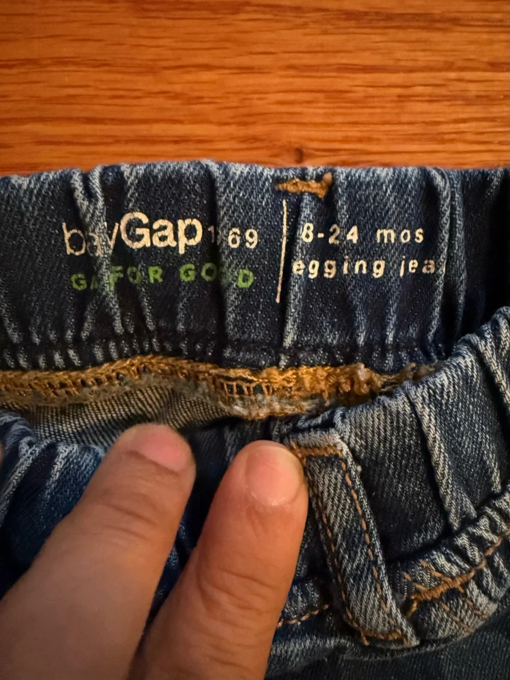 Baby Gap Star Heart Jegging Pull On Jeans 18-24 Months Stretch Denim Blue Girls